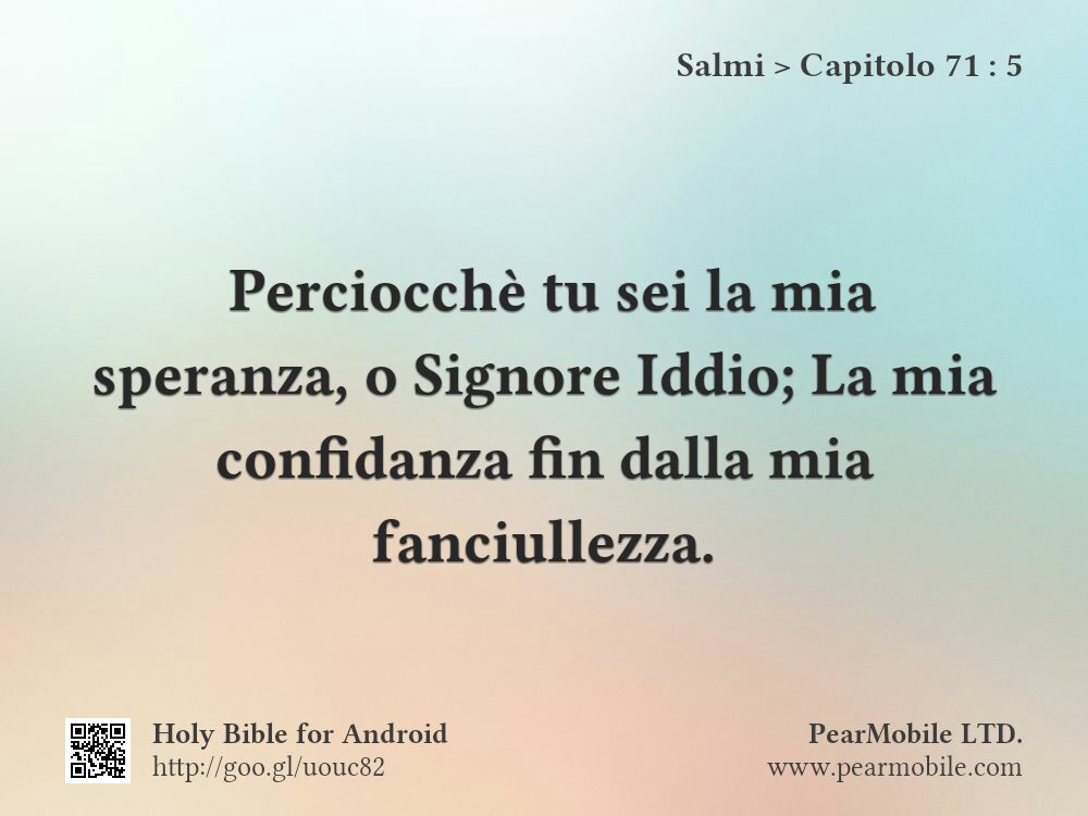 Salmi, Capitolo 71:5